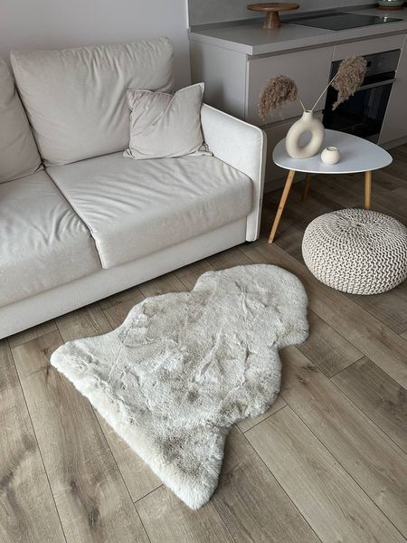 Килим зі штучного хутра Cozy Wave beige cwb-1 фото