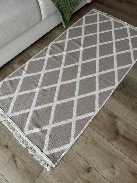 Безворсовий килим Diamond beige dbe-1 фото