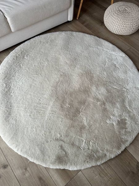 Килим зі штучного хутра Cozy Round beige crob-1 фото