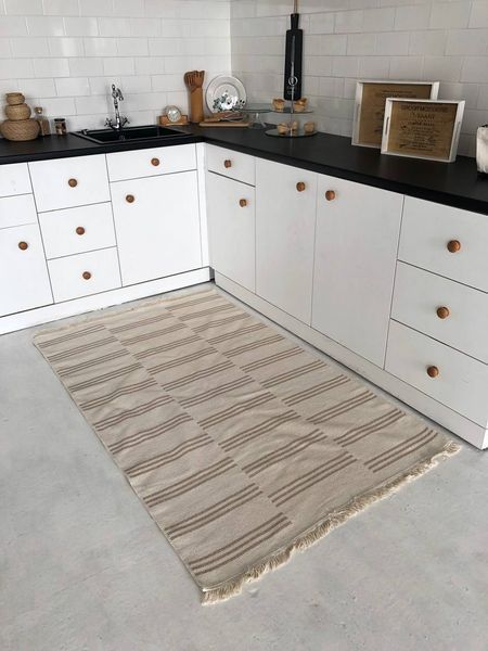 Безворсовий килим Trinity beige tbe-1 фото