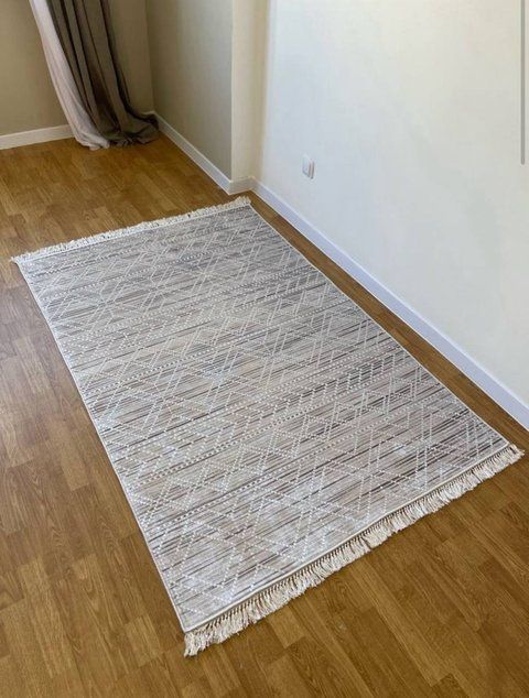 Безворсовий килим Stitch beige stb-1 фото