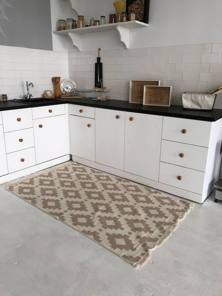 Безворсовий килим Nepal beige nbe-1 фото