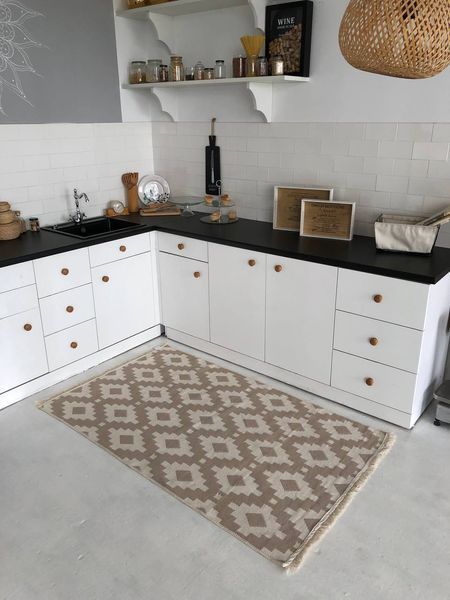 Безворсовий килим Nepal beige nbe-1 фото