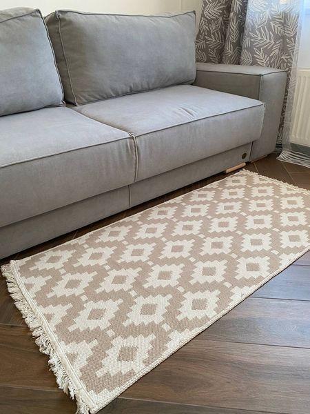 Безворсовий килим Nepal beige nbe-1 фото