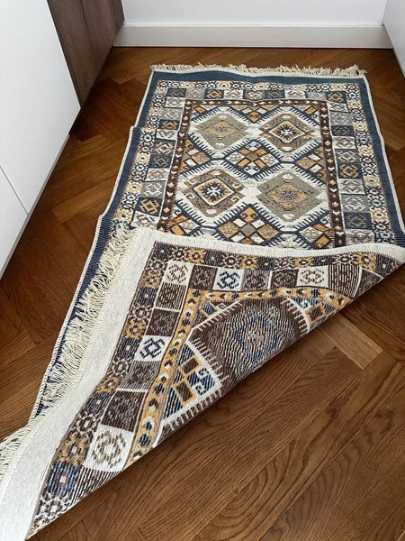 Безворсовий килим Pysanka brown-blue pbb-1 фото