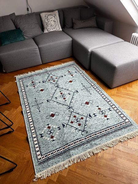 Безворсовий килим Lemko blue lemb-1 фото