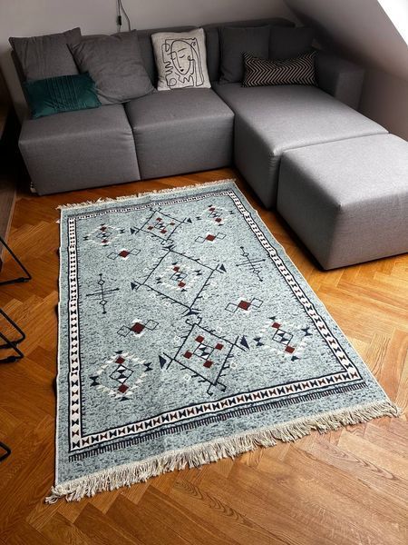 Безворсовий килим Lemko blue lemb-1 фото