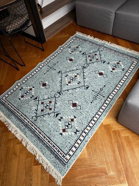 Безворсовий килим Lemko blue lemb-1 фото