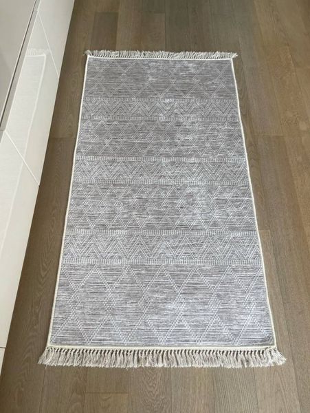 Безворсовий килим Stitch grey stg-1 фото