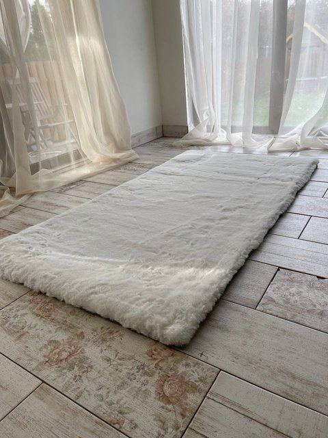 Килим зі штучного хутра Cozy Piece white cpw-1 фото