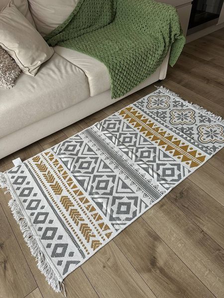 Безворсовий килим Golden grey gg-1 фото