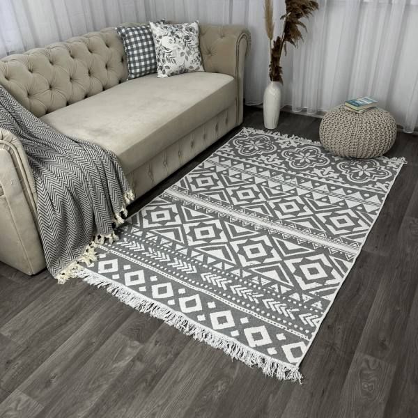 Безворсовий килим Golden grey gg-1 фото