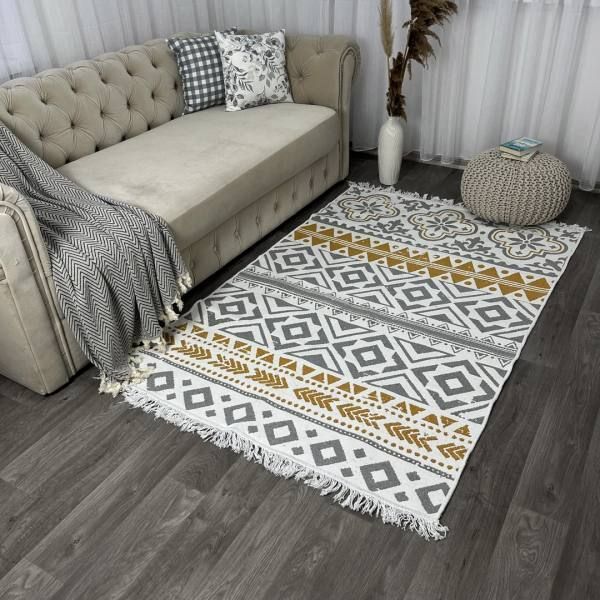 Безворсовий килим Golden grey gg-1 фото