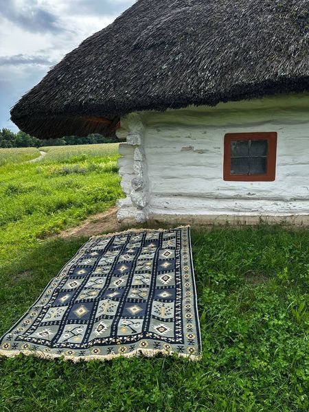 Безворсовий килим Ethno green egg-1 фото