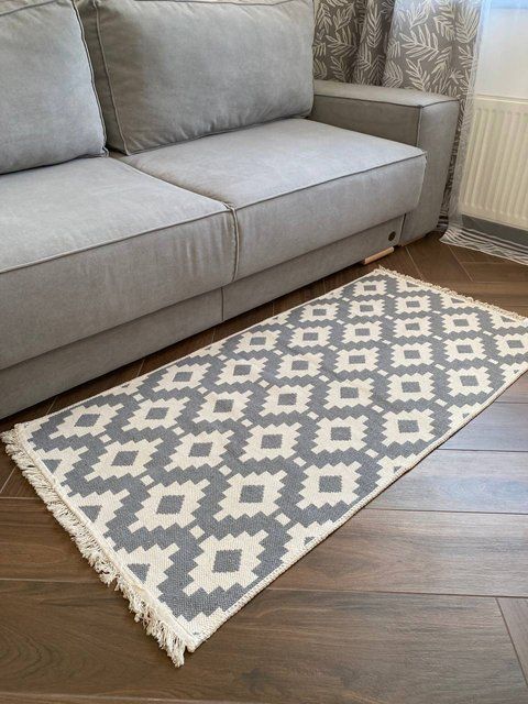 Безворсовий килим Nepal grey ngr-1 фото