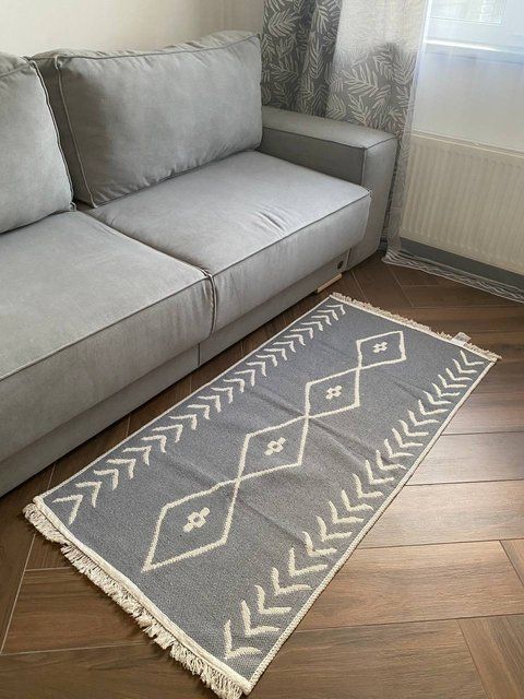 Безворсовий килим Scandi grey sgr-1 фото