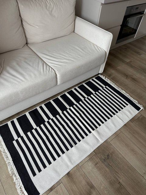 Безворсовий килим Piano black pn-1 фото