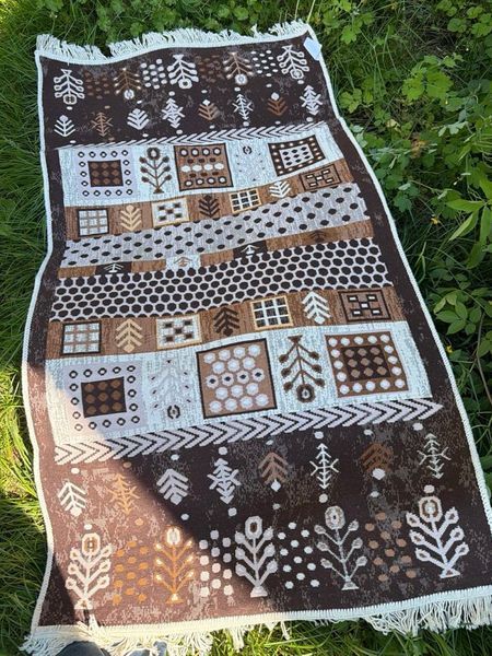 Безворсовий килим Garden brown gabr-1 фото