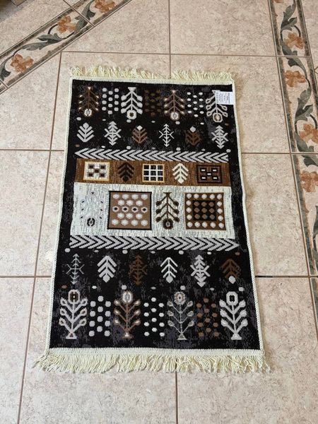 Безворсовий килим Garden brown gabr-1 фото