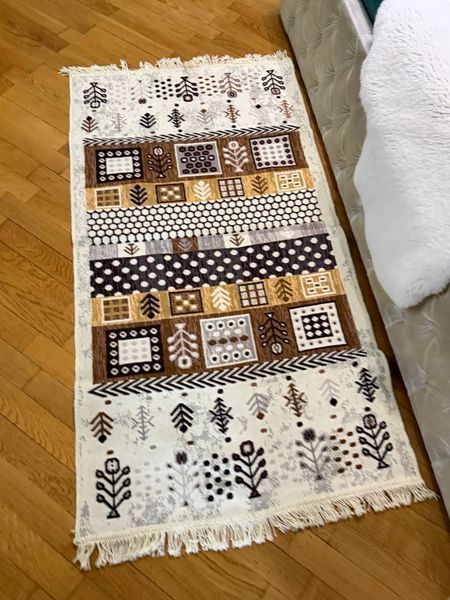 Безворсовий килим Garden brown gabr-1 фото