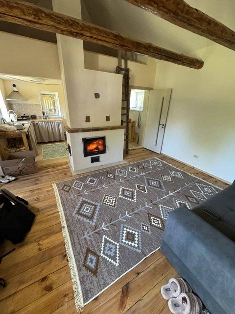 Безворсовий килим Hutsul beige hbe-1 фото