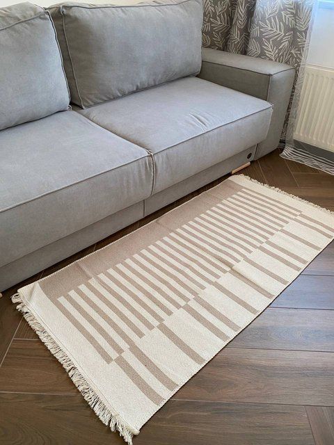 Безворсовий килим Piano beige pnb-1 фото