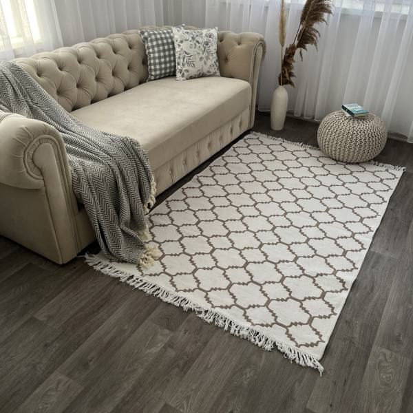 Безворсовий килим Simple beige sb-1 фото