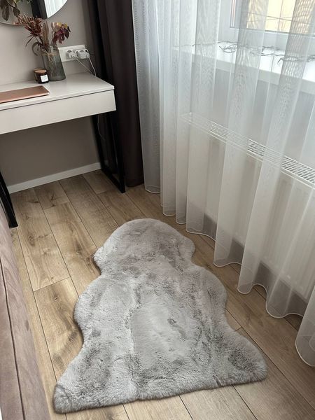 Килим зі штучного хутра Cozy Wave grey cwg-1 фото