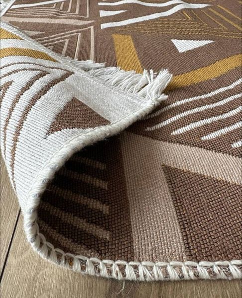 Безворсовий килим Geometry brown geb-1 фото