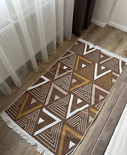 Безворсовий килим Geometry brown geb-1 фото